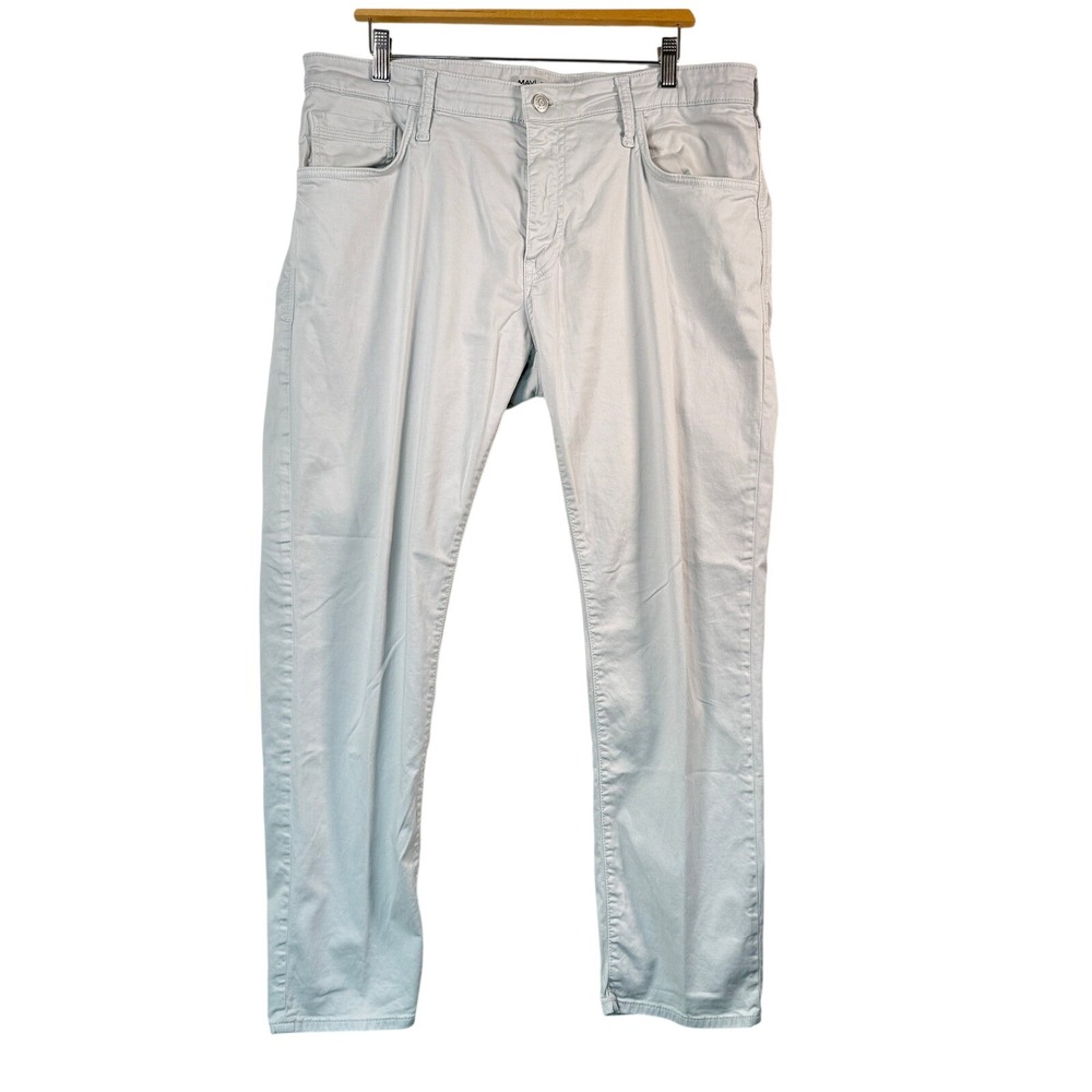 Mavi Pants Mens 38x30 Zach Straight Leg Grey Stretch Cotton Golf Office EUC